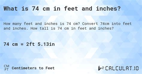 74cm to feet|convert cm to feet and inches.